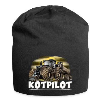Gülle und Traktoren - Lustiges Kotpilot Shirt - Jersey-Beanie - Schwarz - Vorne