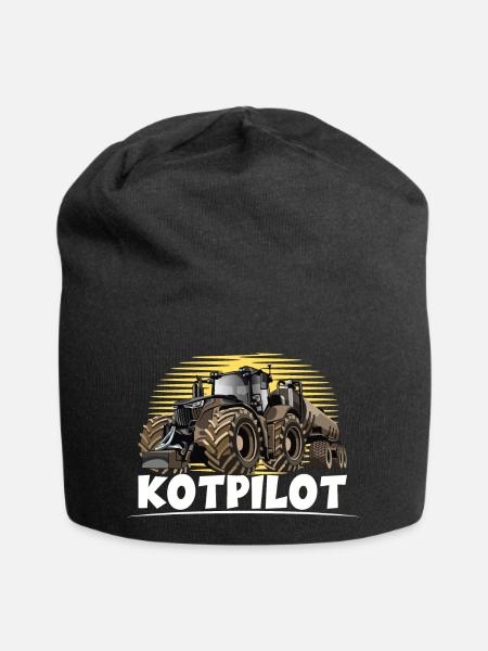 Gülle und Traktoren - Lustiges Kotpilot Shirt - Jersey-Beanie - Schwarz