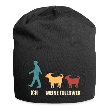 Ich Und Meine Follower Ziegen Ziege - Jersey-Beanie - Schwarz - Vorne