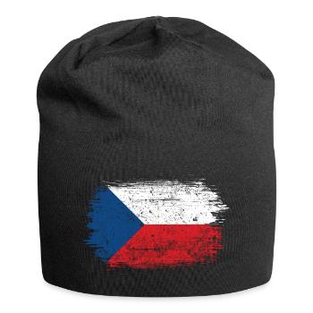 Brushstroke Czech Flag - Jersey Beanie - black - Front