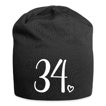 Cute Number 34, 34 Years Old, 34th Birthday Gift - Jersey Beanie - black - Front