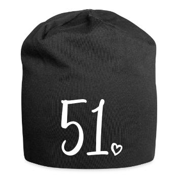 Cute Number 51, 51 Years Old, 51st Birthday Gift - Jersey Beanie - black - Front