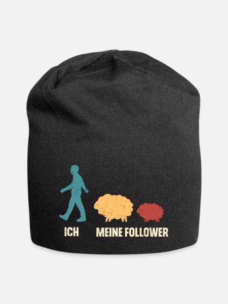 Ich Meine Follower Schaf Schafe - Jersey-Beanie - Schwarz