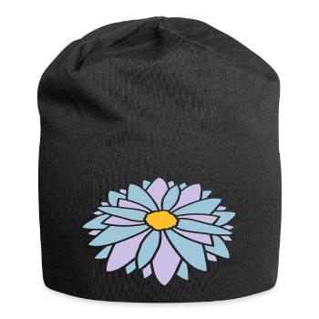 Bunte Hübsche Blume Design - Jersey-Beanie - Schwarz - Vorne
