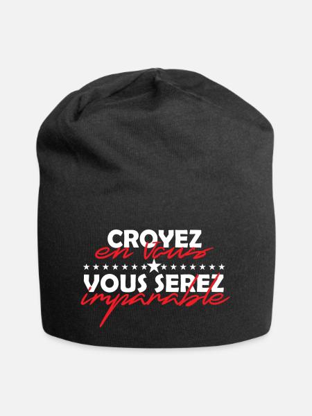 Glaube daran, dass du unaufhaltsam sein wirst - NeedyMindSet - Jersey-Beanie - Schwarz