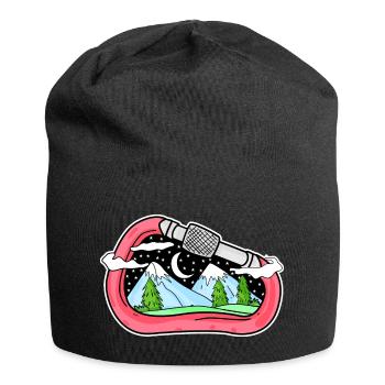 Mountain Mountains Mountain Peaks - Jersey Beanie - black - Front