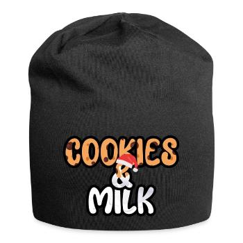 Christmas Chocolate Cookies Milk - Jersey Beanie - black - Front