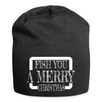 adventure fishes angling funny gym bedroom cool - Jersey Beanie - black - Front