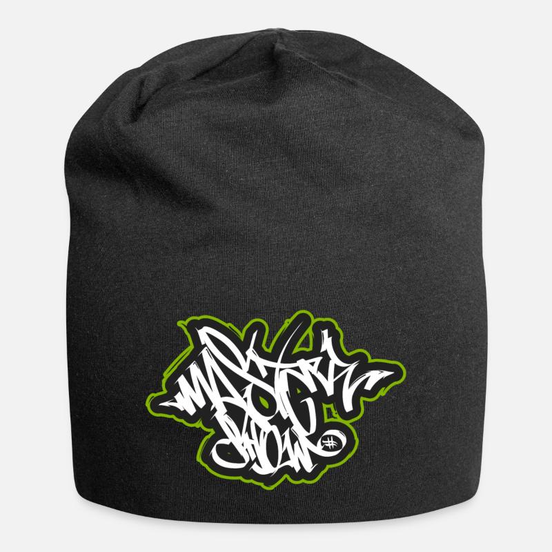 Graffiti-Tagging - Jersey-Beanie - Schwarz