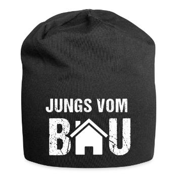 Jungs vom Bau - Jersey-Beanie - Schwarz - Vorne