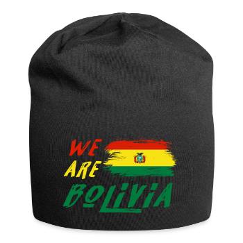 Wir sind Bolivien - Jersey-Beanie - Schwarz - Vorne