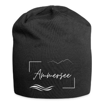 Ammersee in Bayern nahe der Berge - Jersey-Beanie - Schwarz - Vorne