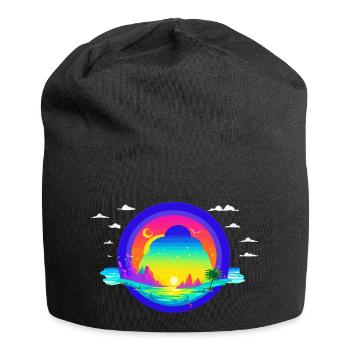 Sunset beach - Jersey Beanie - black - Front