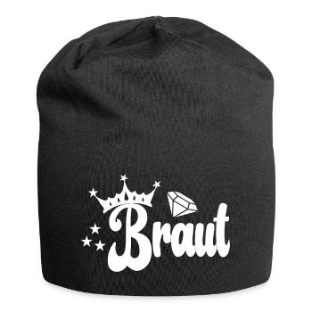 Junggesellenabschied | JGA | Braut | Team Braut - Jersey-Beanie - Schwarz - Vorne
