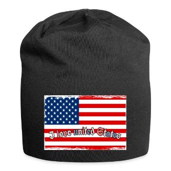 Ich liebe die Vereinigten Staaten - Jersey-Beanie - Schwarz - Vorne