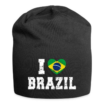 Brasilien - Jersey-Beanie - Schwarz - Vorne