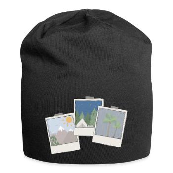 Bilder Trio - Jersey-Beanie - Schwarz - Vorne