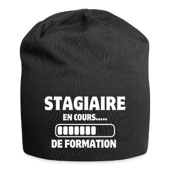 stagiaire, formation, apprenti - Bonnet en jersey - noir - Devant