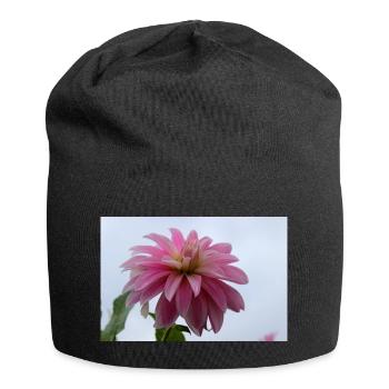 Dahlia rose rose fleur, fleur - Bonnet en jersey - noir - Devant