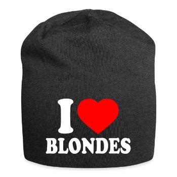 I love blondes - Jersey-Beanie - Anthrazit - Vorne