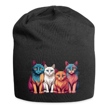 Cat Gang - Jersey Beanie - black - Front