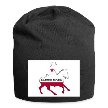 California State Flag Cowboy - Jersey Beanie - black - Front