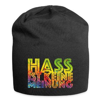Hate is not an opinion - Jersey Beanie - black - Front