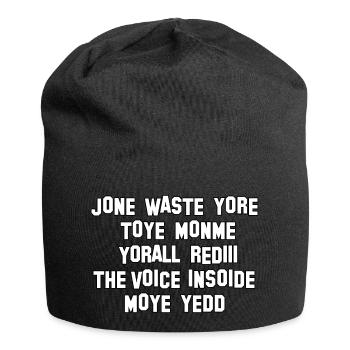 JONE WASTE YORE TOYE MONME YORALL REDIII LA VOIX - Bonnet en jersey - noir - Devant