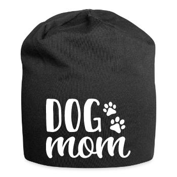 Hund Mama Welpe Pfote Lustige Grafik Muttertag - Jersey-Beanie - Schwarz - Vorne