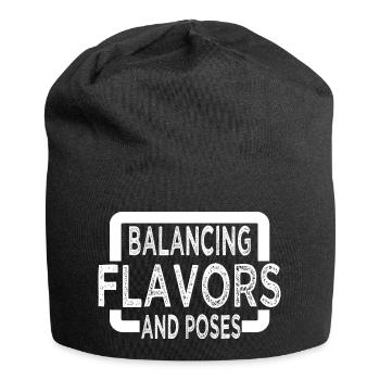 food blogs funny present idea acrobalance foodie - Jersey-Beanie - Schwarz - Vorne