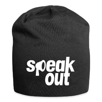 Speak out - Jersey-Beanie - Schwarz - Vorne