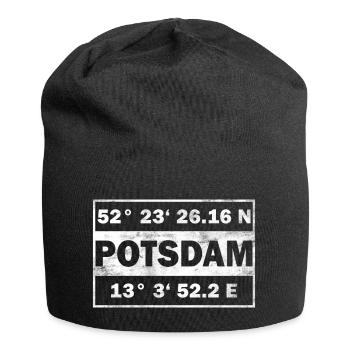 Potsdam Koordinaten Stadt Potsdam - Jersey-Beanie - Schwarz - Vorne