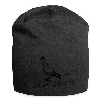 Stay Coo Bird | Funny Cool Pigeon Birding - Jersey Beanie - black - Front