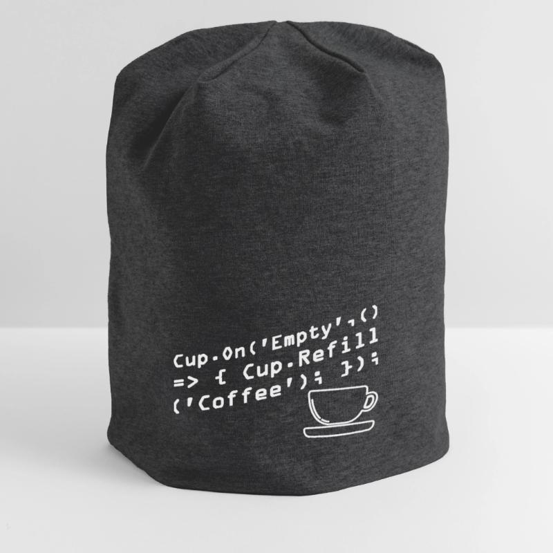 Programmers generate code from coffee Jersey Beanie