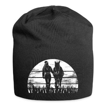 Fille de cheval - Bonnet en jersey - noir - Devant