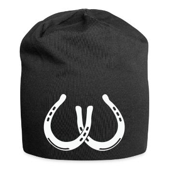 hufeisen 2 - Jersey-Beanie - Schwarz - Vorne