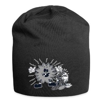 Ungeordnete Sonne, Durstige Erde - Jersey-Beanie - Schwarz - Vorne