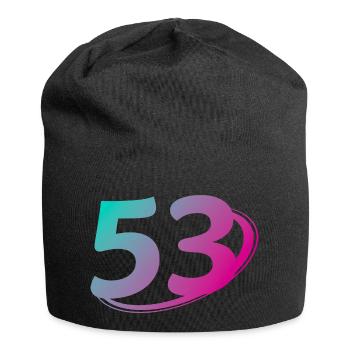 Nummer 53 mehrfarbig - Jersey-Beanie - Schwarz - Vorne