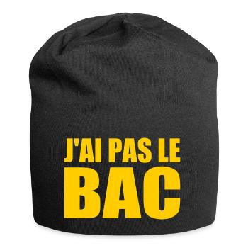 jai pas le bac - Bonnet en jersey - noir - Devant