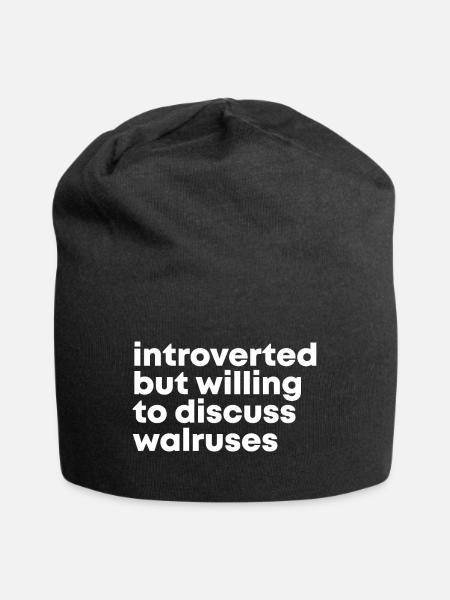 Walross Walross Walross - Jersey-Beanie - Schwarz