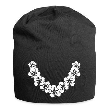 Flower Necklace - Jersey Beanie - black - Front