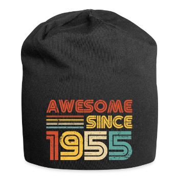Génial depuis 1955" - Vintage Anniversaire Année Rétro - Bonnet en jersey - noir - Devant