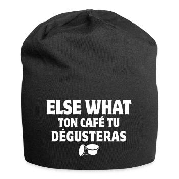 café, grain de café, pause café - Bonnet en jersey - noir - Devant