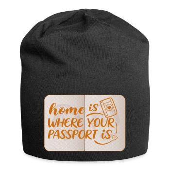 Travel-Saying-Home is... - Jersey Beanie - black - Front