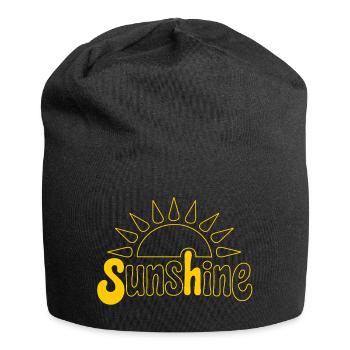 Sunrise with optimism motif - Jersey Beanie - black - Front