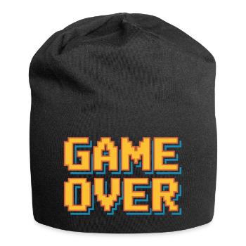Game Over Retro Pixel Arcade Gamer Spruch - Jersey Beanie - black - Front