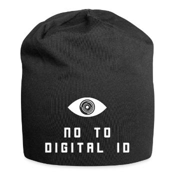 No to Digital ID - Jersey Beanie - black - Front