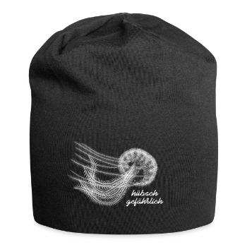 Hübsch Gefährlich – Helle Quallen Illustration - Jersey-Beanie - Schwarz - Vorne