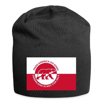 Groenland - Faire disparaître l’Amérique (Édition drapeau) - Bonnet en jersey - noir - Devant