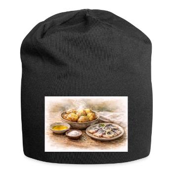 Pommes de terre veste avec hareng ukrainien - Bonnet en jersey - noir - Devant